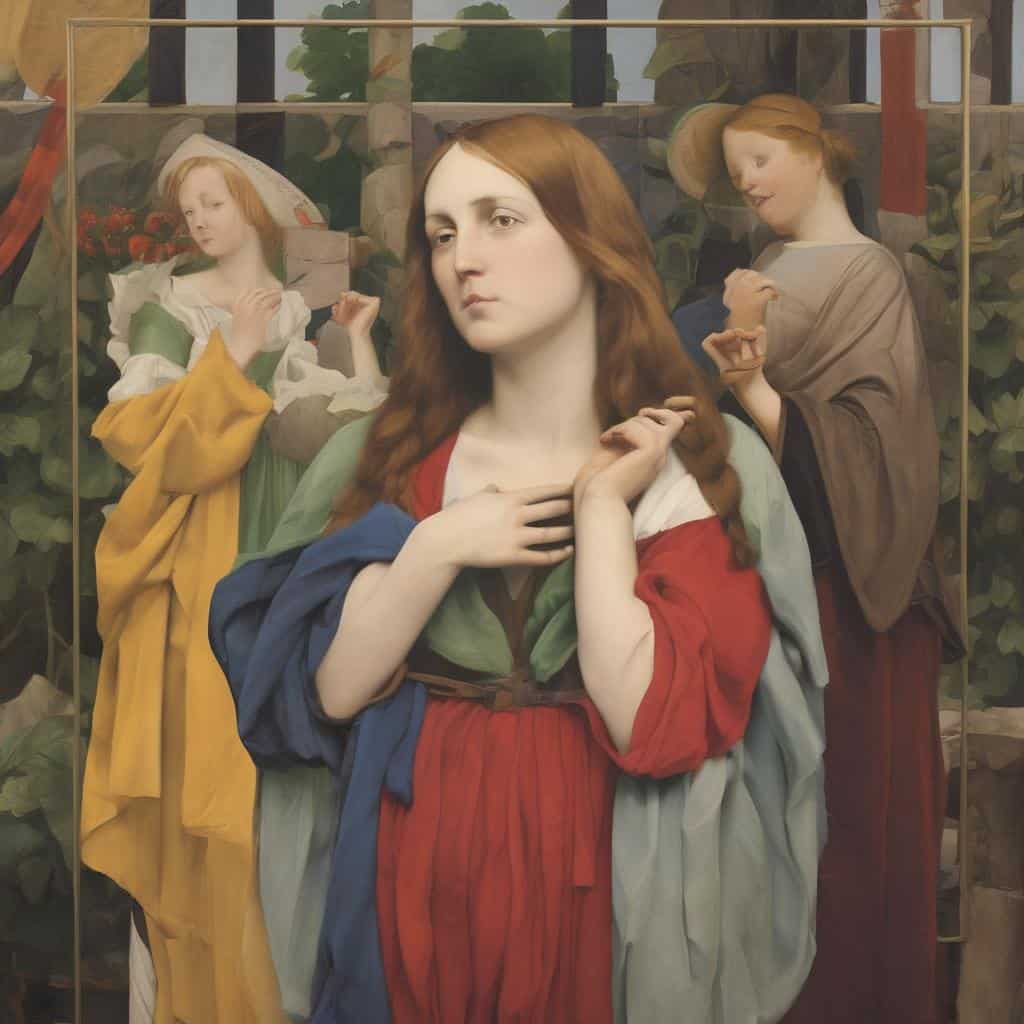 Ανθρώπινες φιγούρες σε έργο τέχνης με θέμα την τέχνη και σύγχρονους δημιουργούς στην Ελλάδα.