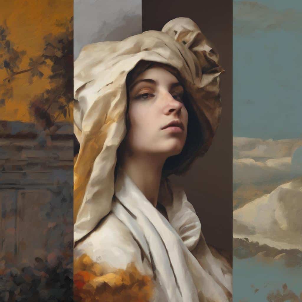 Ομορφη γυναίκα με καστανά μαλλιά και παραδοσιακή ματιά, δημιουργός σύγχρονης τέχνης και ποπ κουλτούρας.