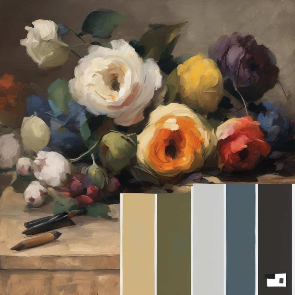 Λουλούδια σε ζωγραφική, σύγχρονη τέχνη και δημιουργοί, αρμονία χρωμάτων.